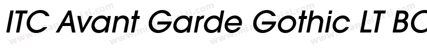 ITC Avant Garde Gothic LT BOLD字体转换